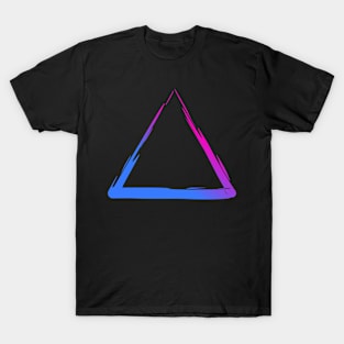 Triangle Shaped Abstract Brush T-Shirt